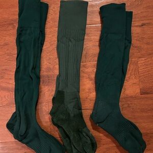 Dark Green soccer socks. 3 pair.